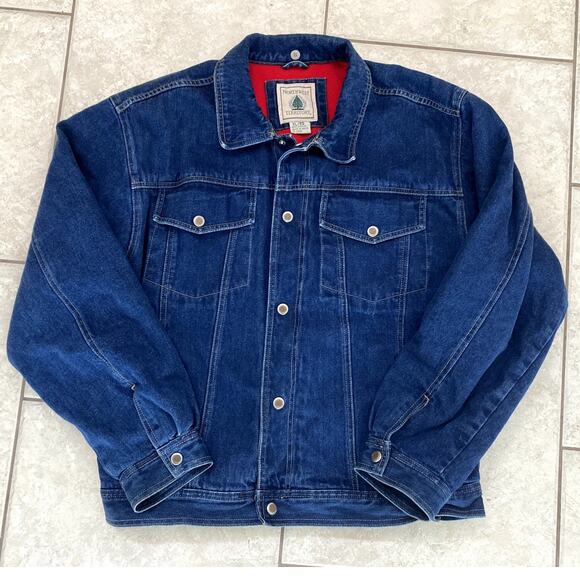 VTG Northwest Territory Coat Denim XL/EG Chore Jacket Barn Western Heavyweight - Picture 2 of 7